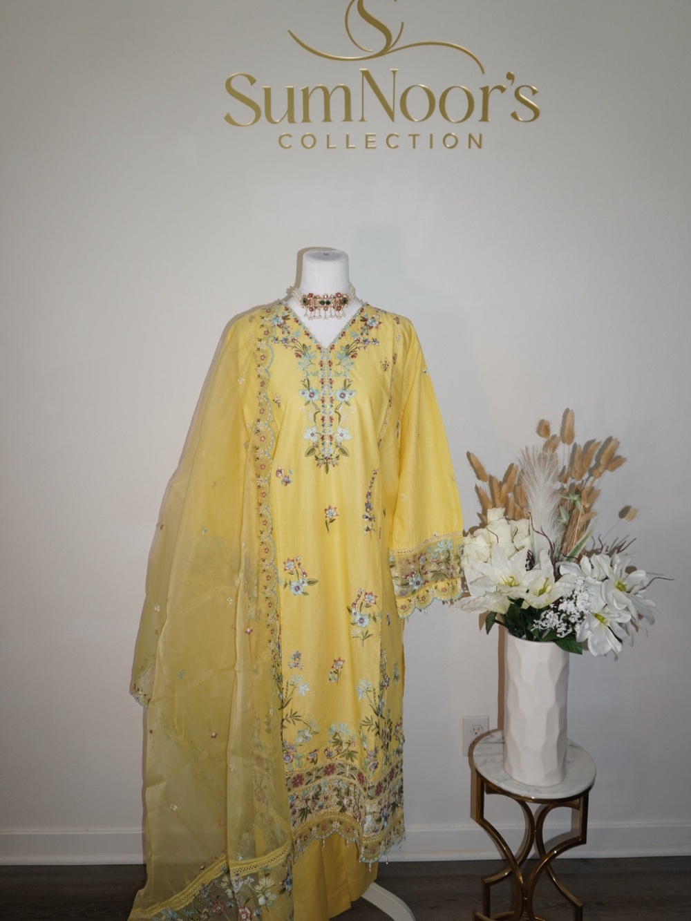 Pakistani Yellow Embroidered Women’s Dress